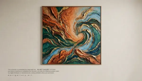 Desert Meets Sea_3D Textured Art_Mart-Gallery_001 Desert Meets Sea